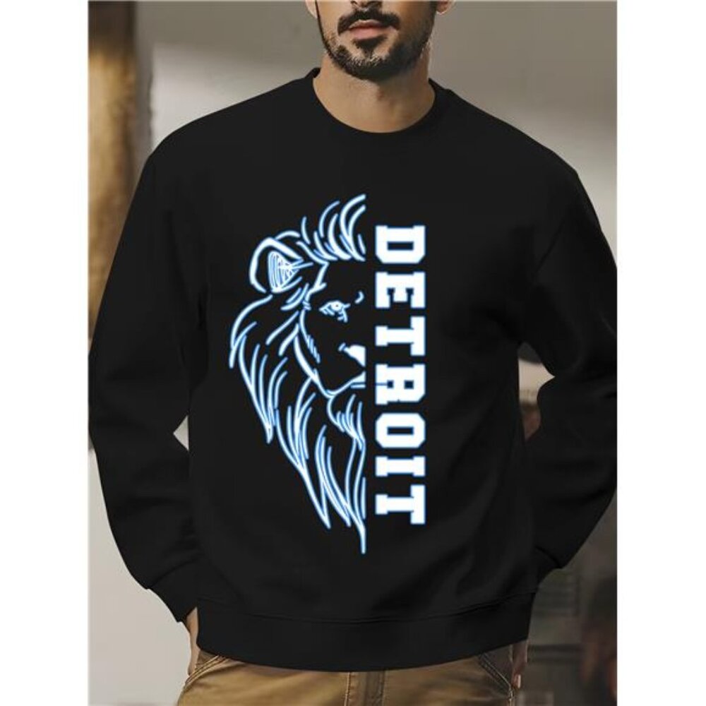 New Detroit Lions Football Cotton Sweatshirt